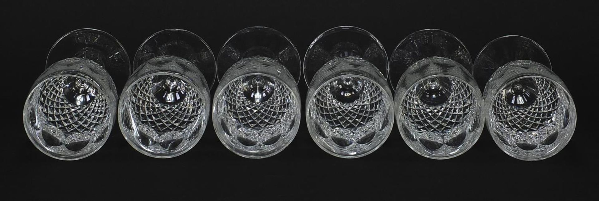 Set of six Waterford Crystal Colleen pattern glasses, each 15.5cm high - Image 5 of 7