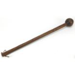Antique African Zulu hardwood knobkerry, 56cm in length
