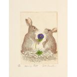 John Furches - Spring gift, pencil signed etching in colour, details verso, limited edition 190/200,