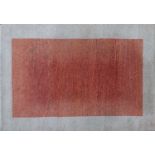 Contemporary red and grey ground rug, 237cm x 168cm