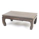 Chinese hardwood low table, 30cm H x 82.5cm W x 51.5cm D