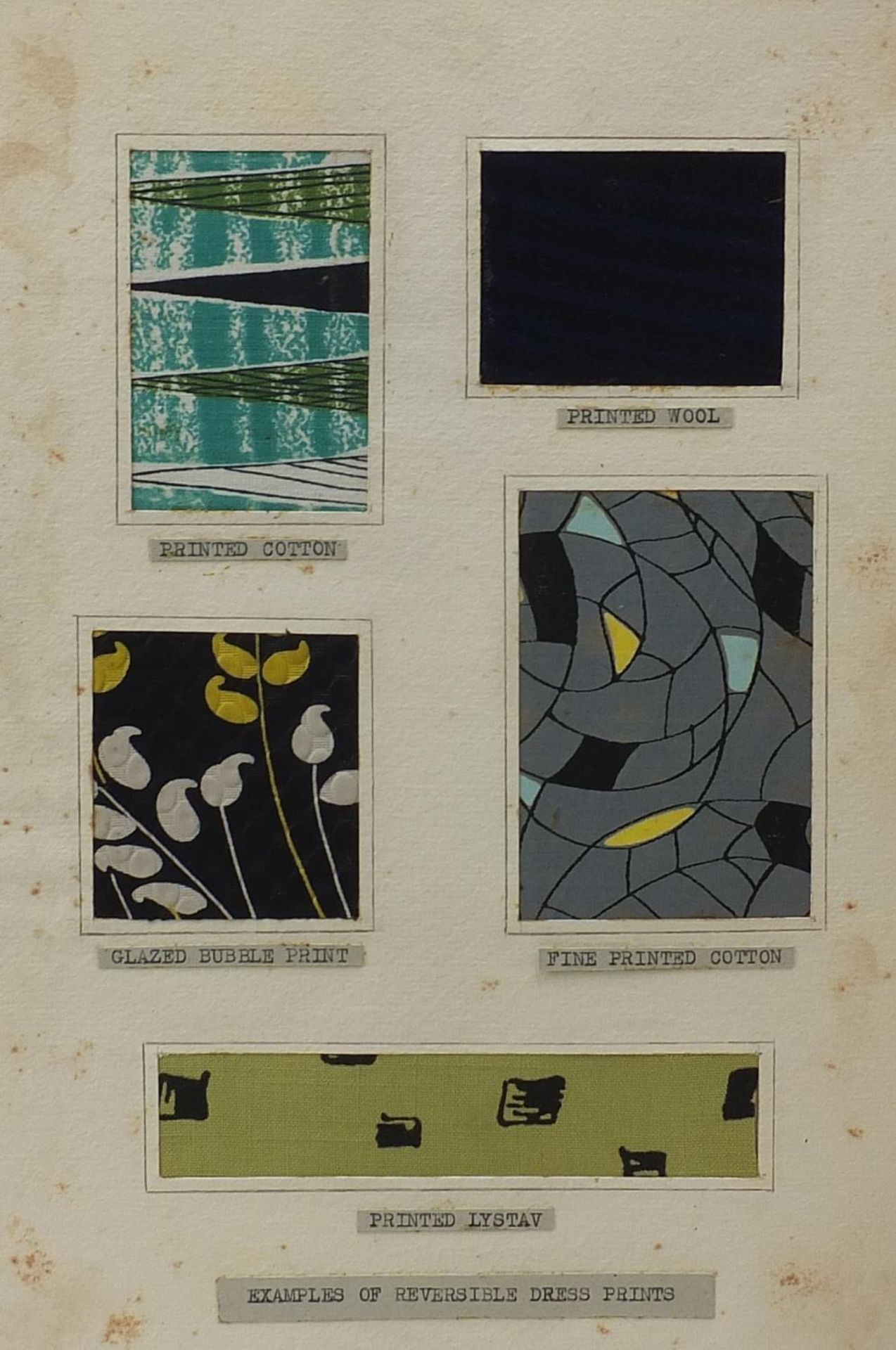 Two 1950's art folios including printed textile designs and drawings, the largest album 35.5cm x - Image 3 of 5