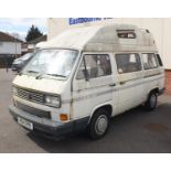 1990 Volkswagen Transporter Komet camper van, registration H154 GPB, 1915cc petrol, last MOT 2018.