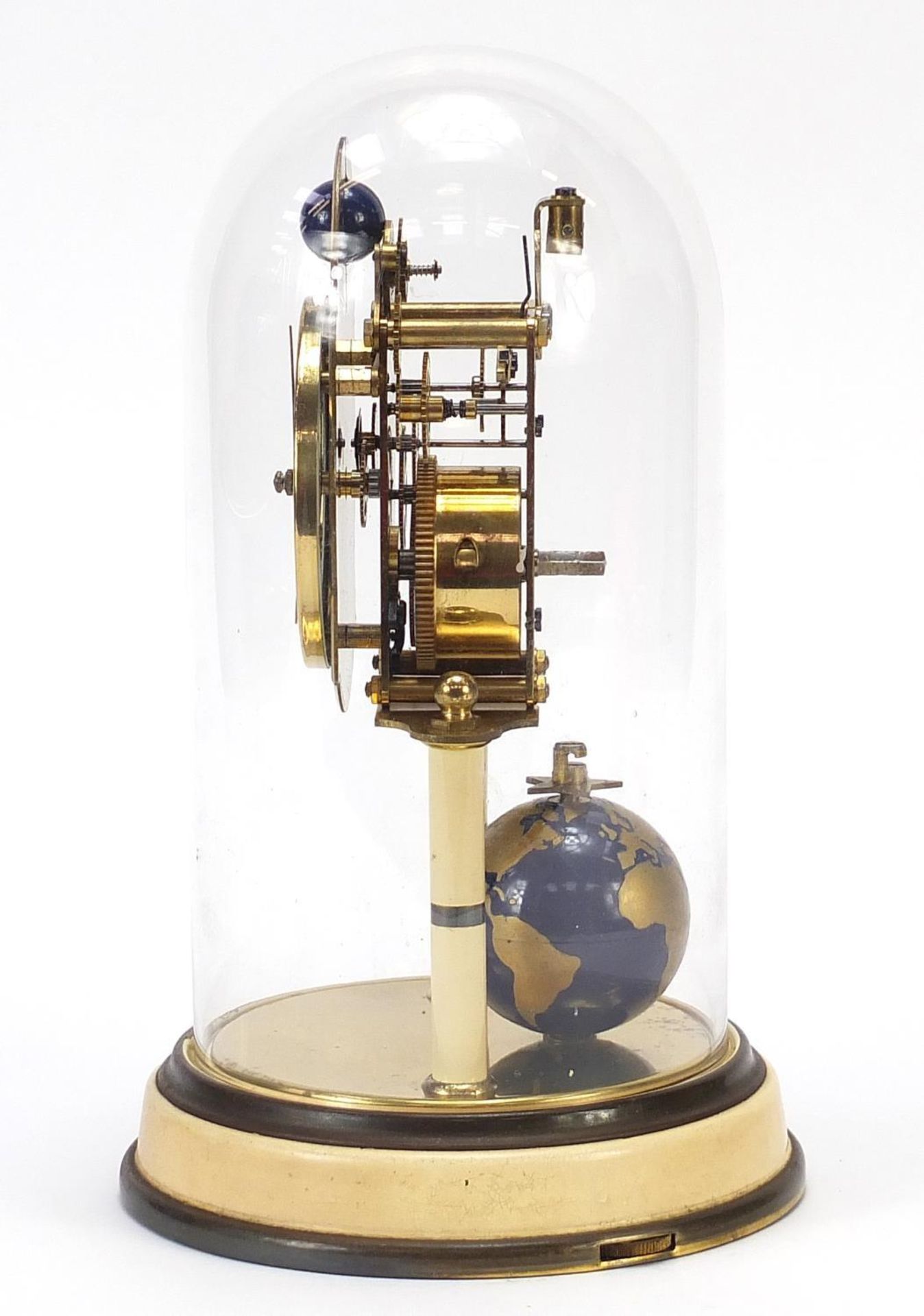 Kaiser four hundred day globe clock with glass dome, 26.5cm high - Image 2 of 5