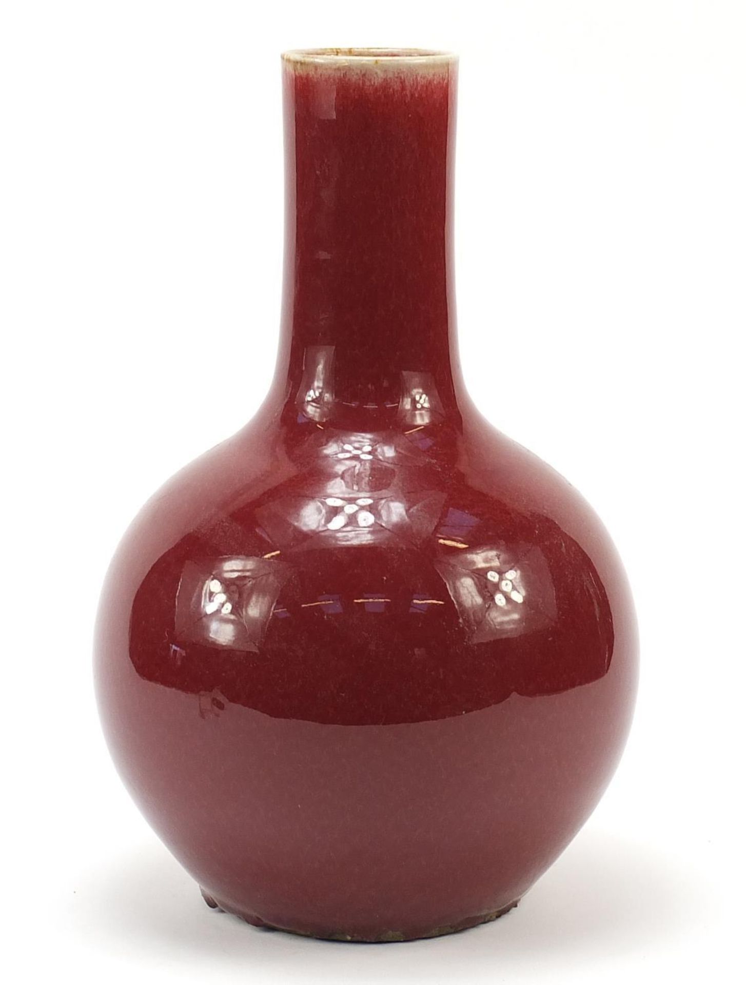 Chinese porcelain vase having a sang de boeuf glaze, 33.5cm high - Image 3 of 7