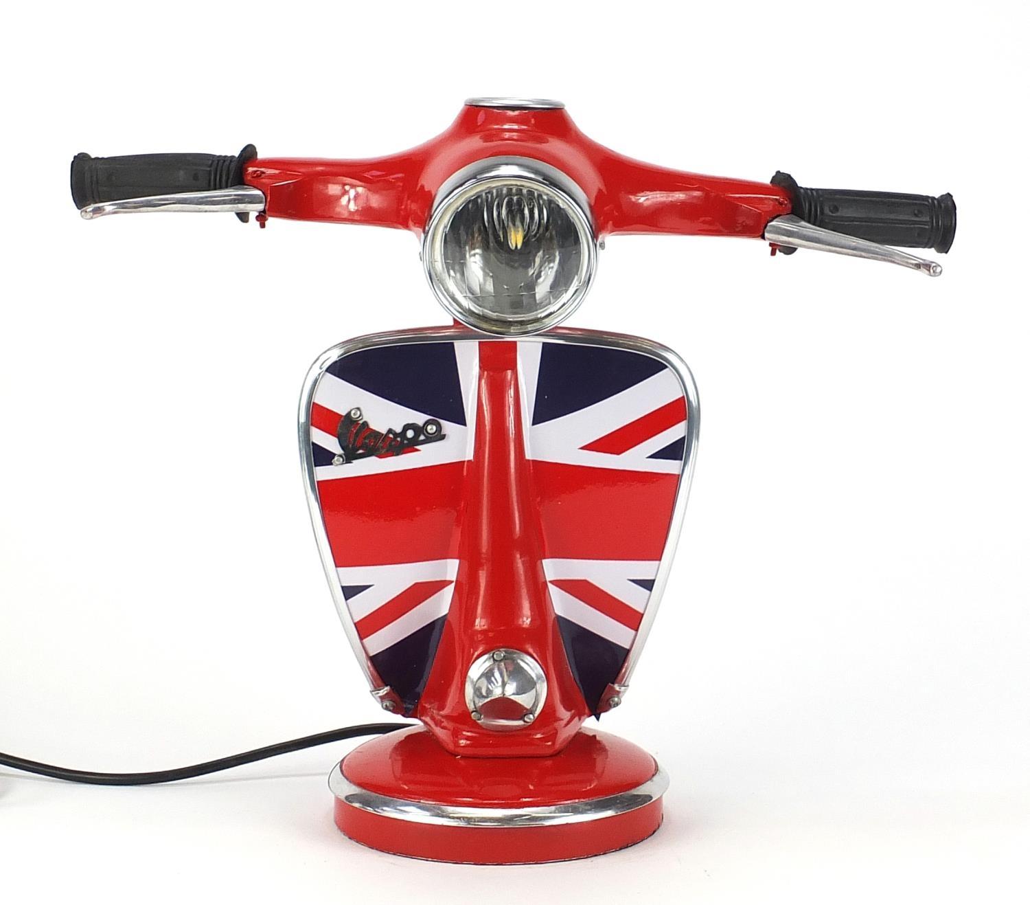 Novelty Vespa design table lamp, 34cm high