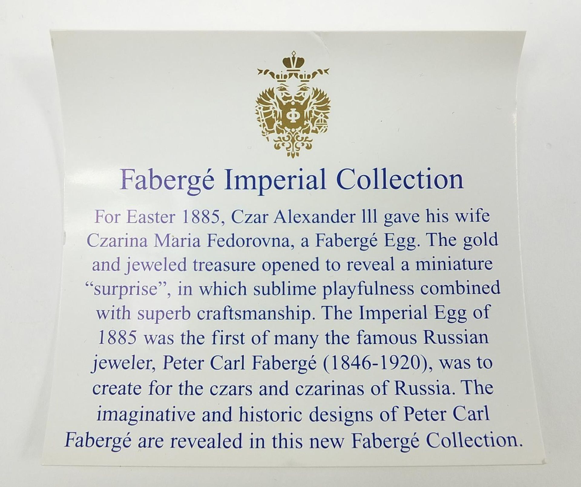 Set of four Fabergé Collection menu holders housed in a fitted silk and velvet lined case, each menu - Bild 9 aus 11