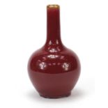 Chinese porcelain vase having a sang de boeuf glaze, 18.5cm high
