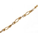 9ct gold bracelet, 20cm in length, 4.3g