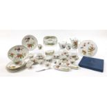 Royal Worcester Evesham dinner and teaware including teapot, coffee pot, plates and cups with