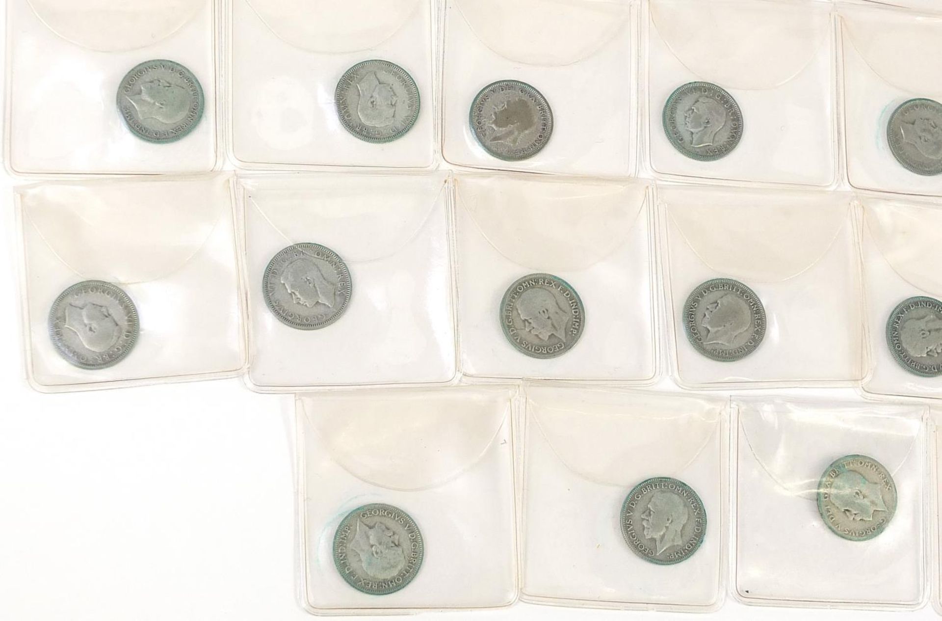 Collection of British pre 1947 half crowns and sixpences, 220g (with plastic sleeves) - Bild 9 aus 10