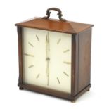 Smith's mahogany cased eight day striking mantle clock, 24cm high