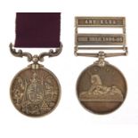 Victorian British military pair relating to J Harper, comprising Long Service and Good Conduct medal