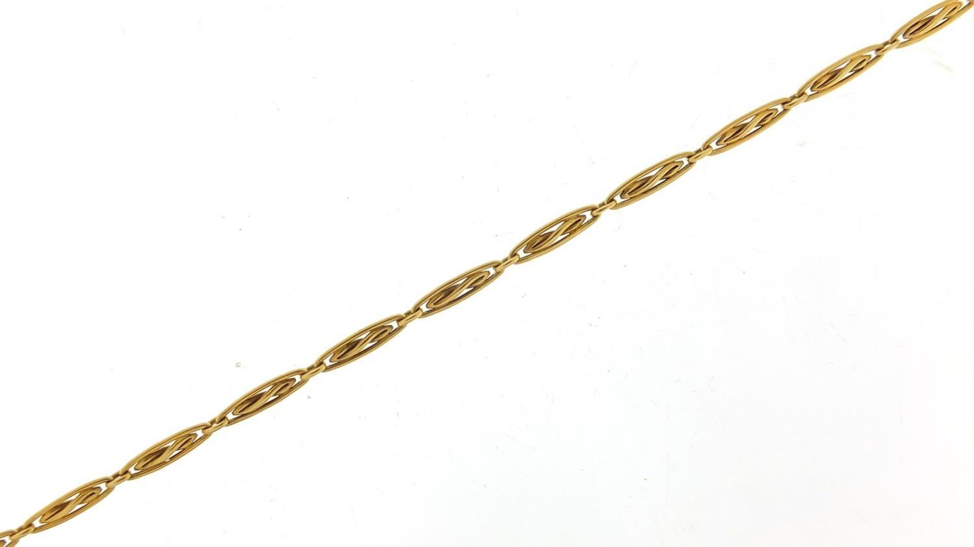 Continental 18ct gold necklace, 36cm in length, 10.2g - Bild 2 aus 3