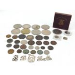 Antique and later British and world coinage including American dollars, five pound coins and