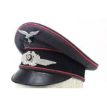 German military interest Luftwaffe visor cap with badges