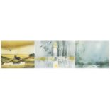 Hugh Brandon-Cox - Three pencil signed prints in colour including Blickling Lake and Morning