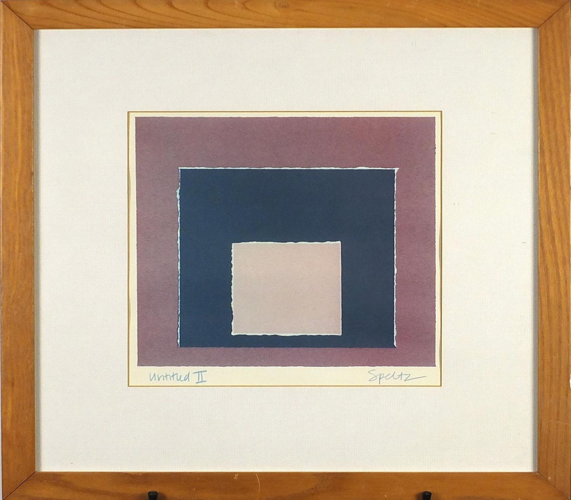 Speltz - Abstract composition, untitled II, mounted, framed and glazed, 30cm x 30cm excluding the - Image 2 of 5