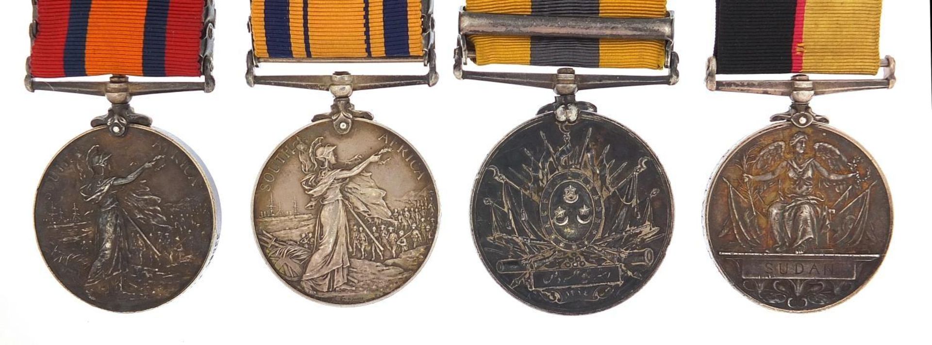 Victorian British military war medal group relating to Private H Bradbury of the North Staffordshire - Image 9 of 9