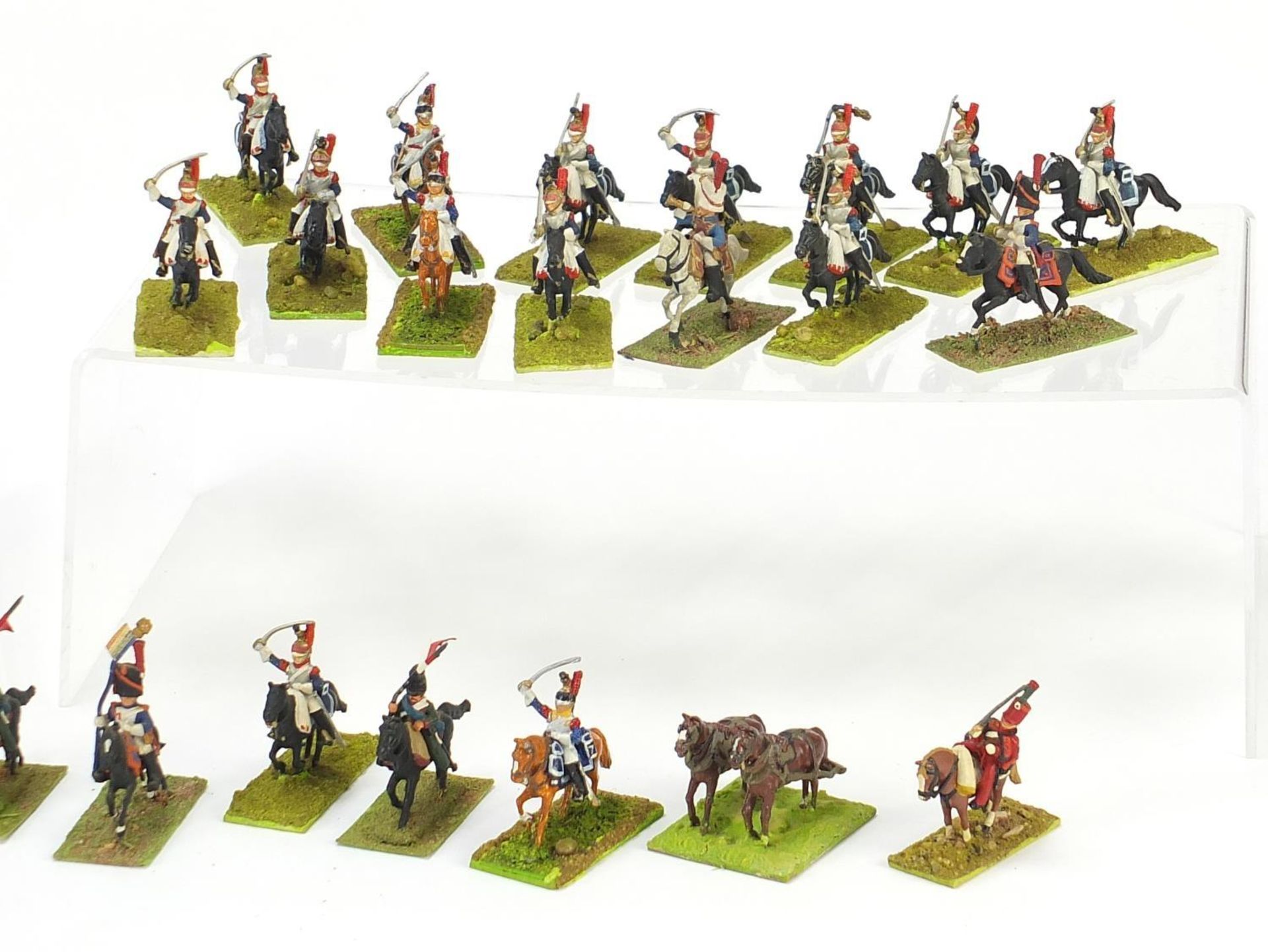 Collection of military interest hand painted lead cavalry horsemen, each approximately 4.5cm high - Image 4 of 5