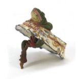 Cold painted bronze frog in the style of Franz Xavier Bergmann, 4cm in diameter