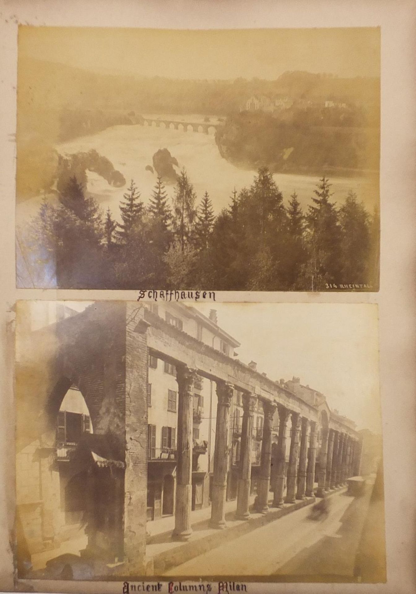 19th/20th century photographs arranged in an album including St Mark's exterior, Aqueduck Rome and - Image 2 of 20