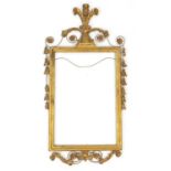 19th century gesso and giltwood frame, overall 107cm high x 54cm deep, aperture size 62cm x 41.5cm