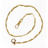 Continental 18ct gold necklace, 36cm in length, 10.2g