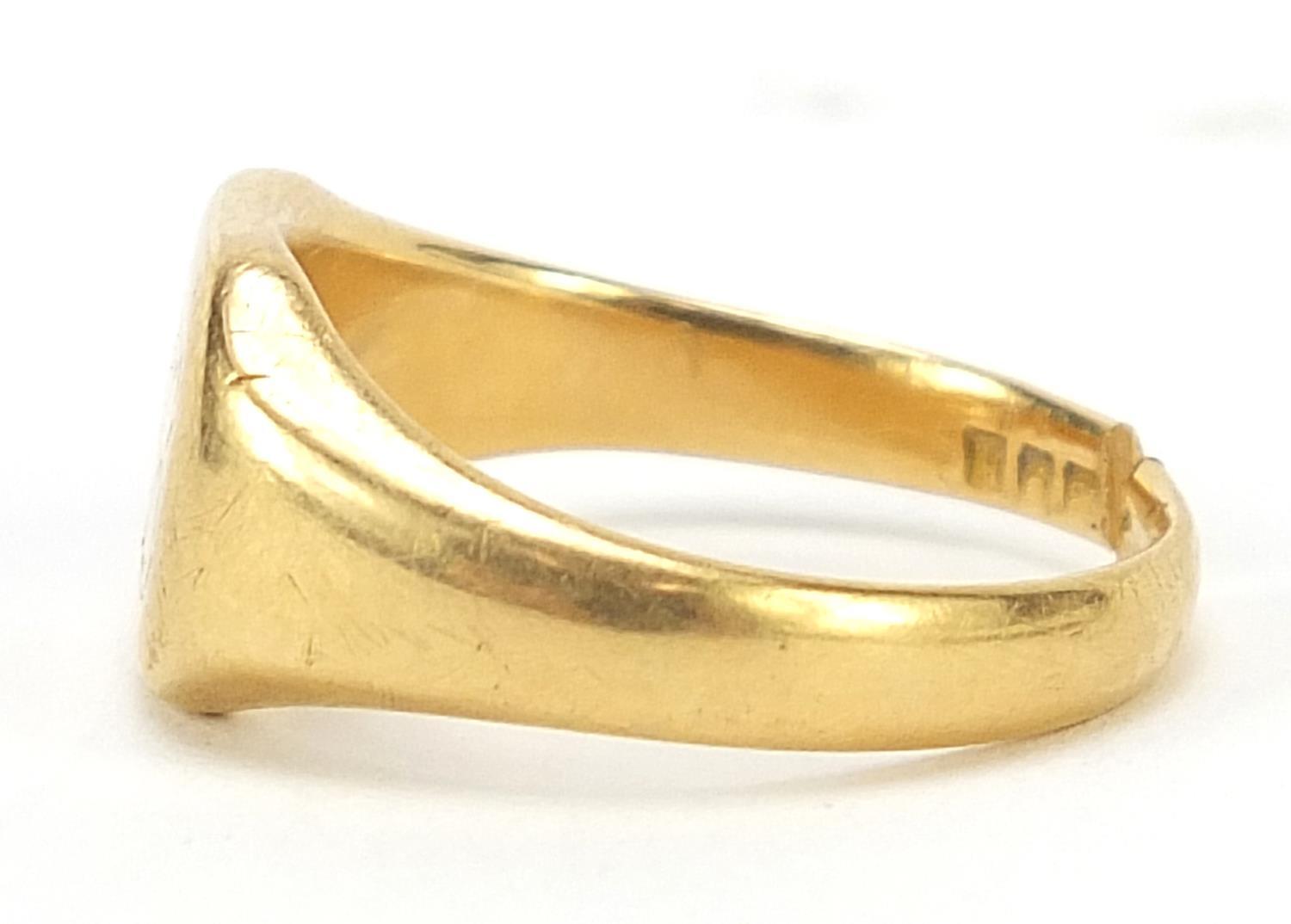 18ct gold signet ring, size O, 7.9g - Image 3 of 5