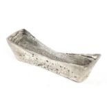 Large Chinese silver coloured metal ingot, 20.5cm wide