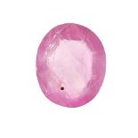 Oval light pink sapphire gemstone with certificate, approximately 1.07 carat