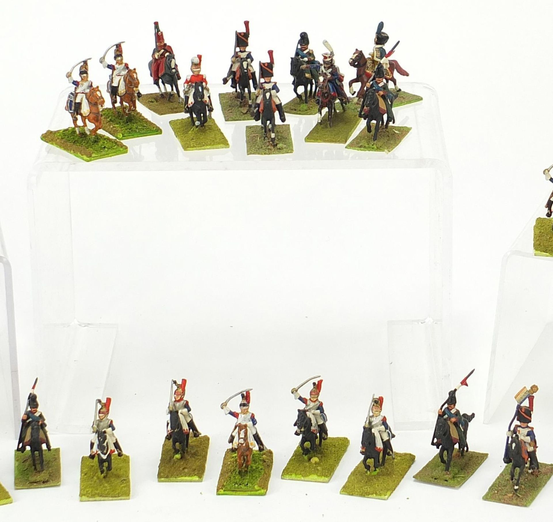 Collection of military interest hand painted lead cavalry horsemen, each approximately 4.5cm high - Image 3 of 5
