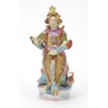 Chinese porcelain figure of an Empress, 34.5cm high