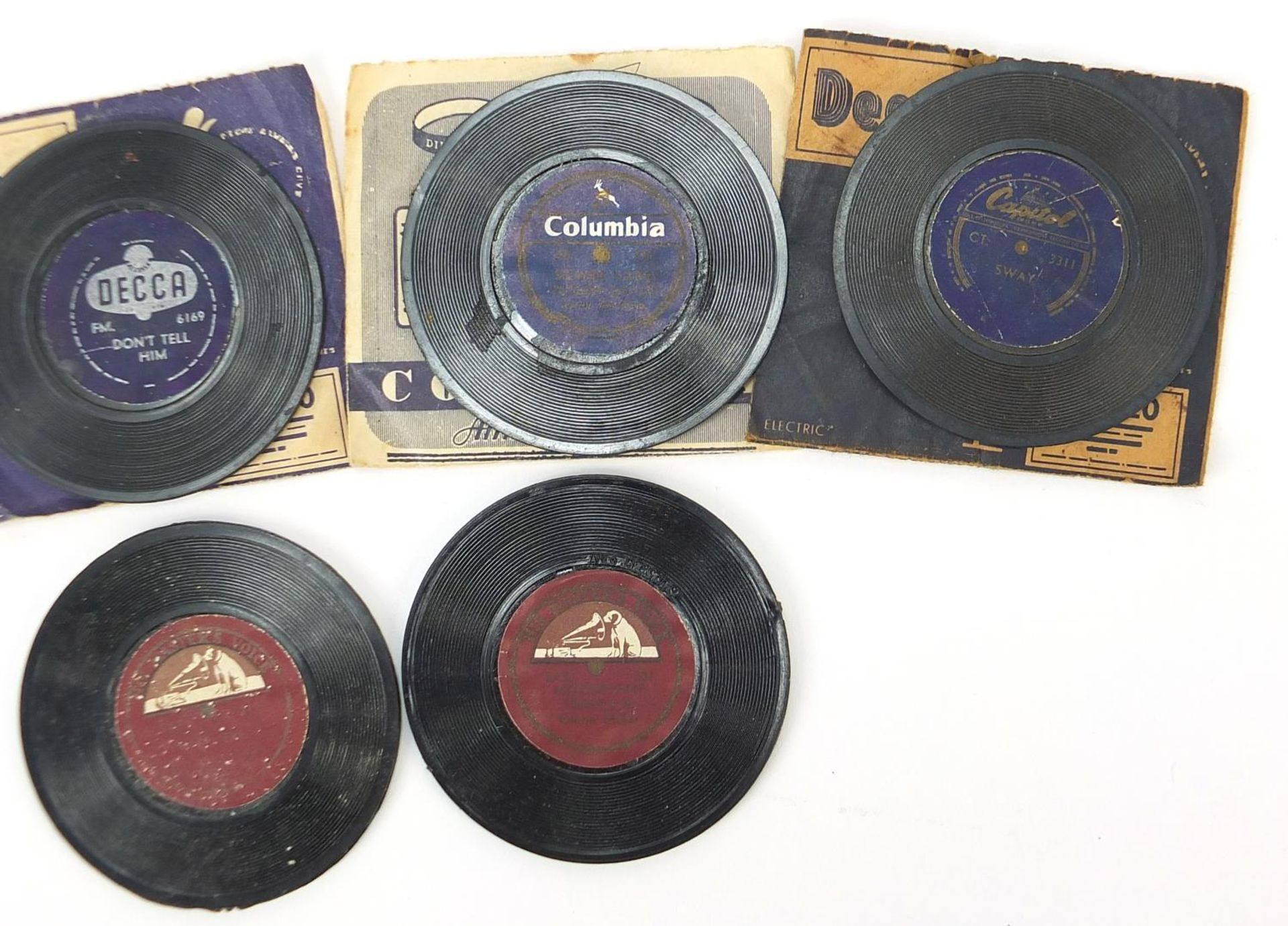 Five miniature vinyl LP's, each 5cm in diameter - Image 4 of 4