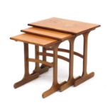 Nest of three G Plan teak occasional tables, the largest 52cm H x 56cm W x 40cm D