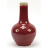 Chinese porcelain vase having a sang de boeuf glaze, 24cm high