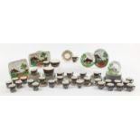 Collection of Maddock & Sons Cottage Ware including trios and plates, the largest 27.5cm wide