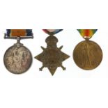 British military World War I trio awarded to 1913PTE.J.E.F.BROOKER.SURR.YEO.