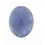 Tanzanite cabochon, approximately 16mm x 13mm x 7.5mm deep