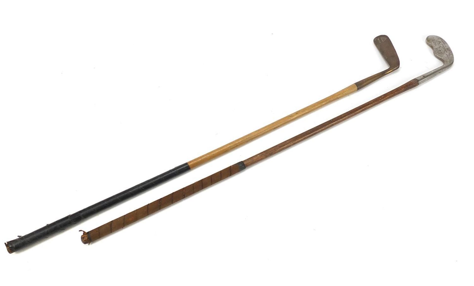 Two vintage wooden shafted aluminium headed putters comprising A Toole & Sons Special Suitall putter - Image 3 of 6