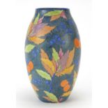 Carlton Ware, large pottery vase hand painted in the Cherry pattern, numbered 3272, 31.5cm high