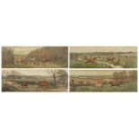 After Edward Algernon S Douglas - Set of four 19th century lithographic hunting prints titled