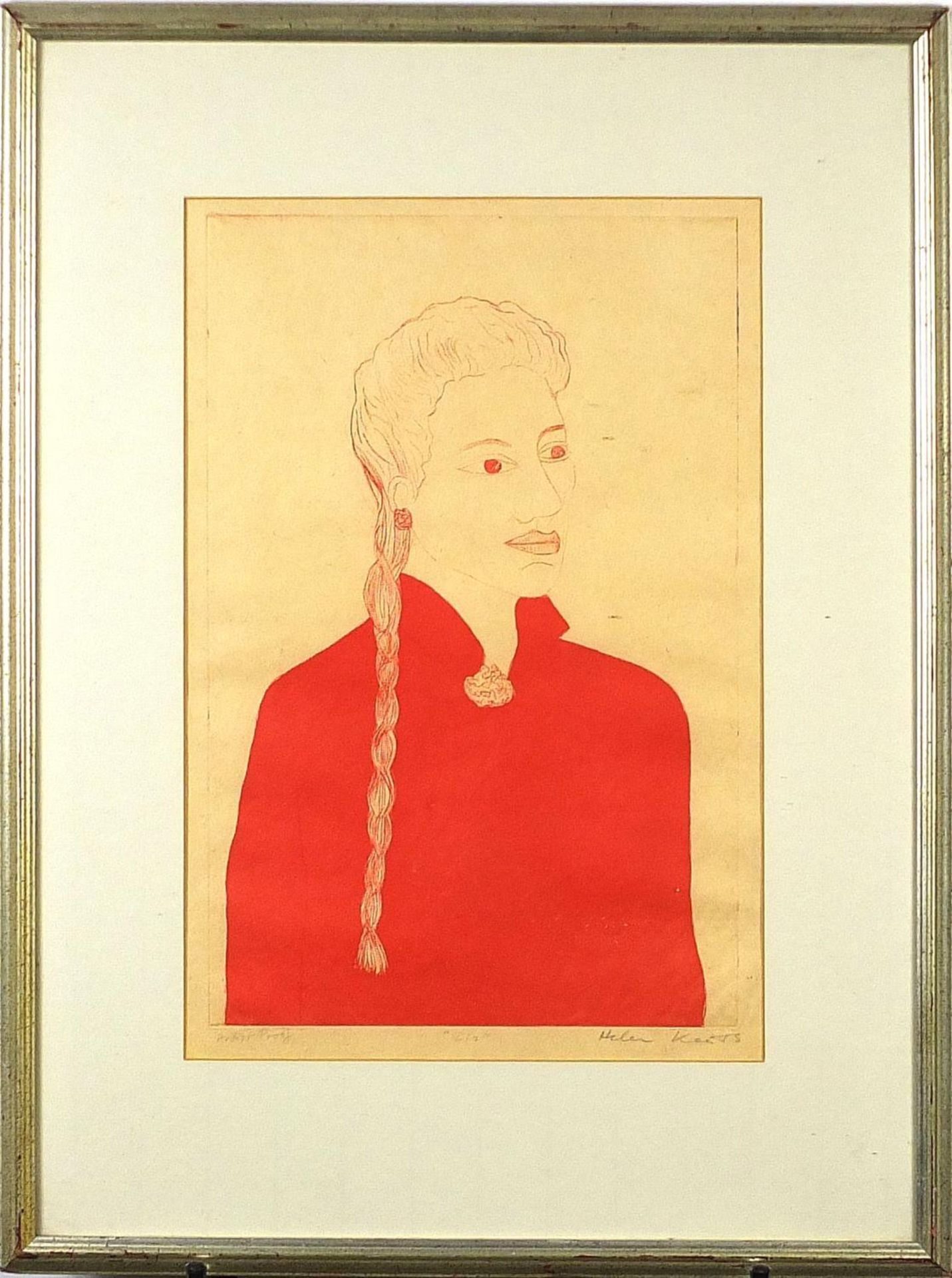 Helen Keats - Liz, pencil signed artist's proof print, mounted, framed and glazed, 40.5cm x 27cm - Image 2 of 6