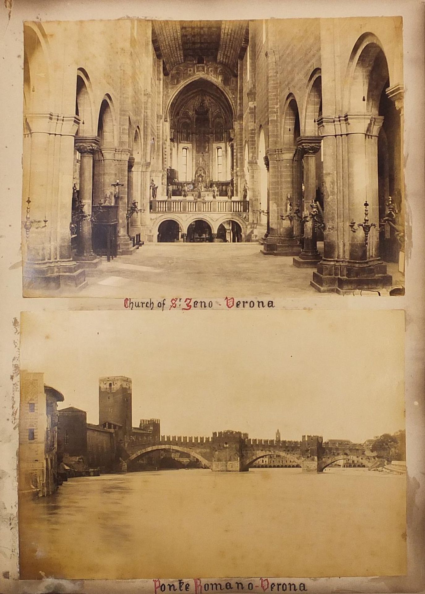 19th/20th century photographs arranged in an album including St Mark's exterior, Aqueduck Rome and - Image 12 of 20