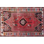 Rectangular Persian geometric patterned rug, 245cm x 167cm
