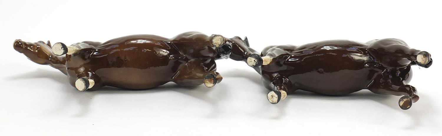 Two Royal Doulton horses, each 25.5cm in length - Image 5 of 6