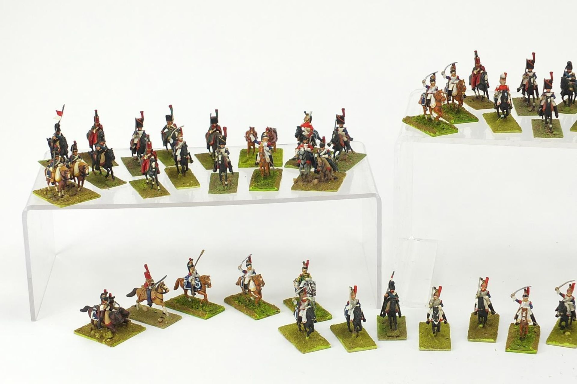 Collection of military interest hand painted lead cavalry horsemen, each approximately 4.5cm high - Image 2 of 5