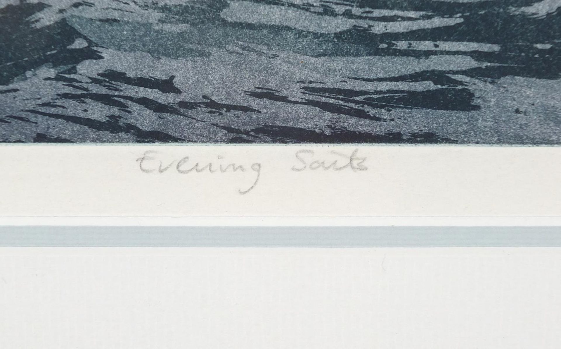 John McNulty - Evening sails, artist's proof pencil signed aquatint, mounted, framed and glazed, - Image 4 of 6