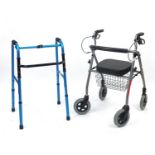 Folding mobility aid and Zimmer frame