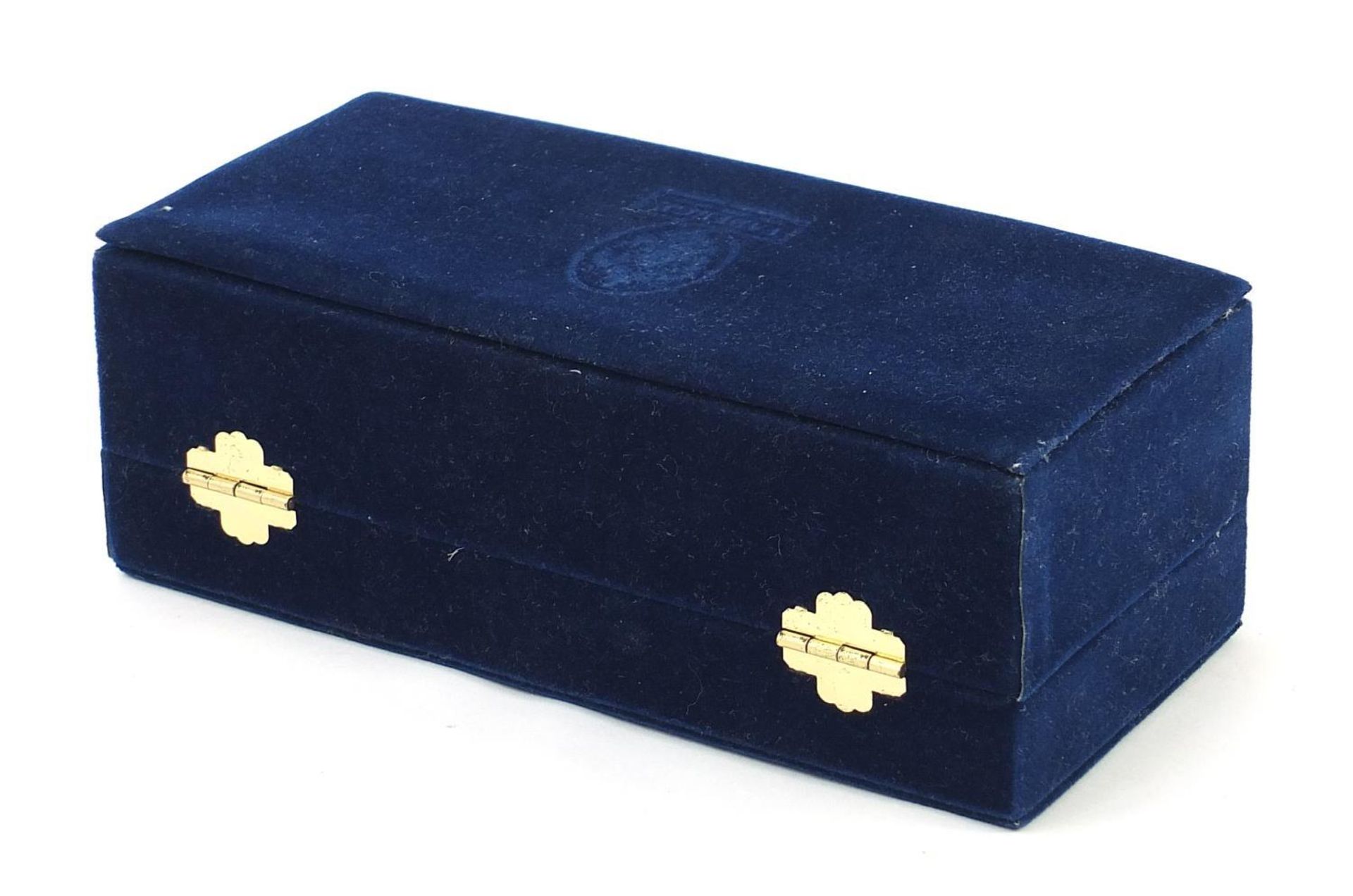 Set of four Fabergé Collection menu holders housed in a fitted silk and velvet lined case, each menu - Bild 11 aus 11